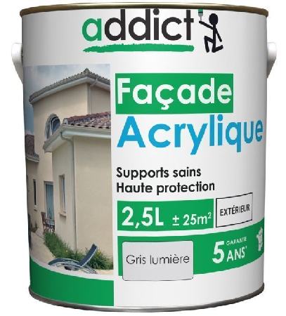 ADDICT ACRYL FACADE 2,5L GRIS LUMIERE ADD113478