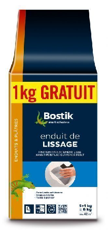 BOSTIK ENDUIT LISSAGE POUDR 5KG+1GRAT